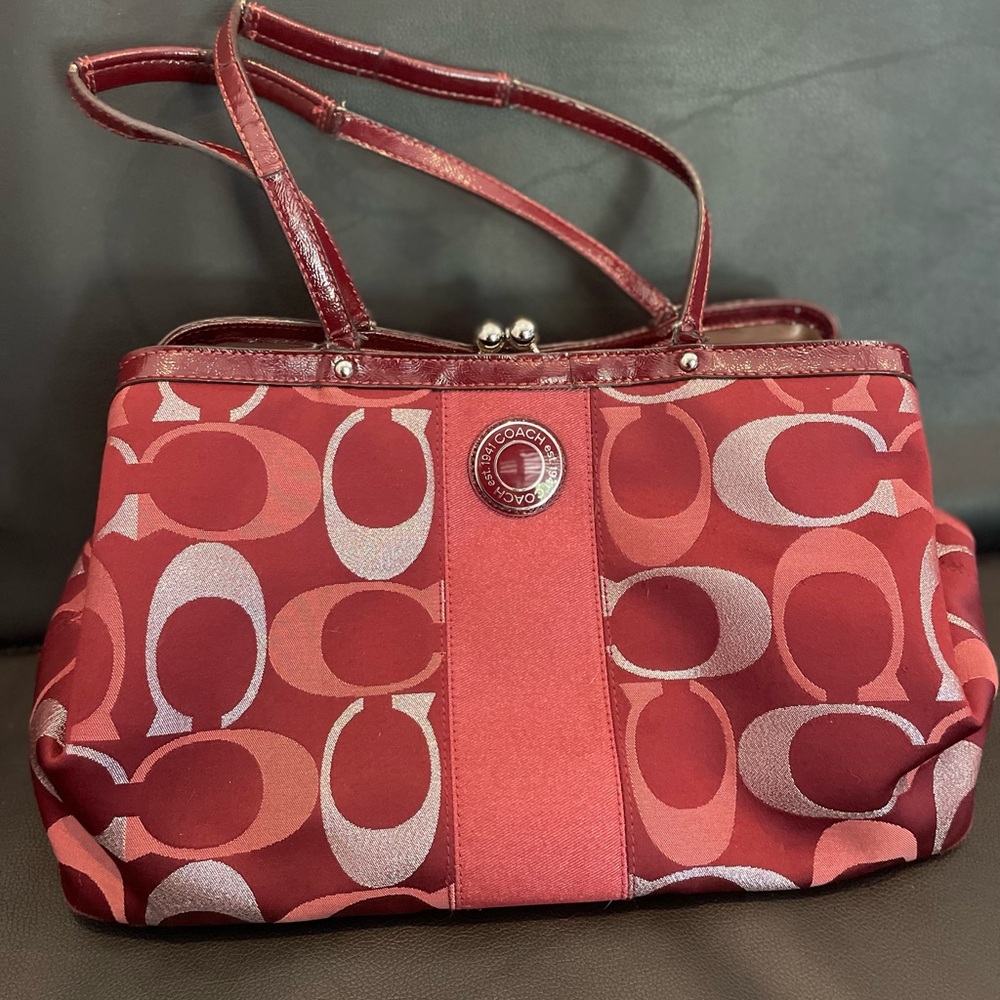 Authentic Coach 1941 Y2K Vintage 90s Maroon Purse